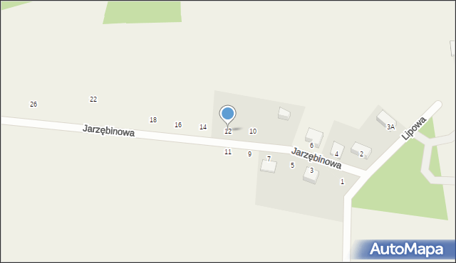 Grabowiec, Jarzębinowa, 12, mapa Grabowiec