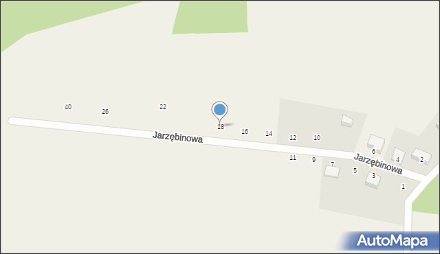 Grabowiec, Jarzębinowa, 18, mapa Grabowiec