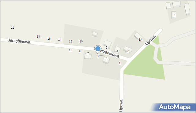 Grabowiec, Jarzębinowa, 5, mapa Grabowiec