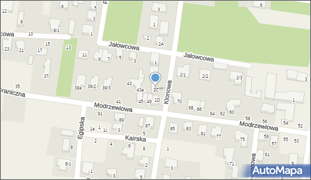Grabówka, Jałowcowa, 1C, mapa Grabówka