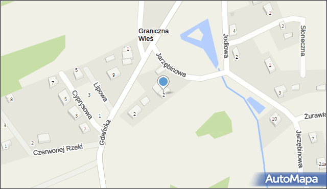 Graniczna Wieś, Jarzębinowa, 2, mapa Graniczna Wieś