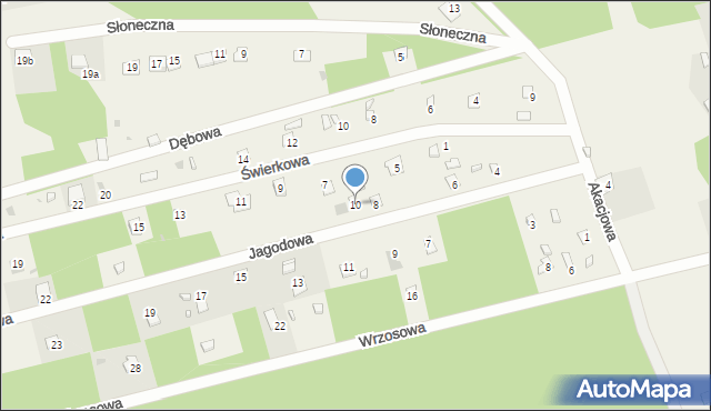 Gródek, Jagodowa, 10, mapa Gródek