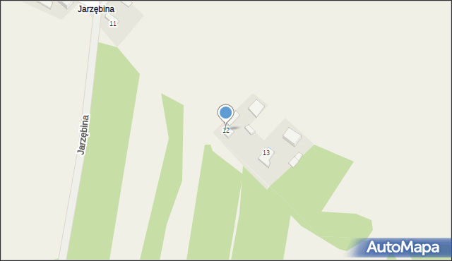 Grodzisko, Jarzębina, 12, mapa Grodzisko