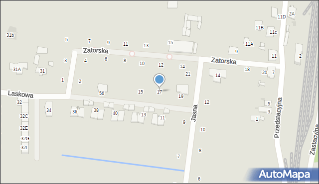 Grójec, Jasna, 17, mapa Grójec