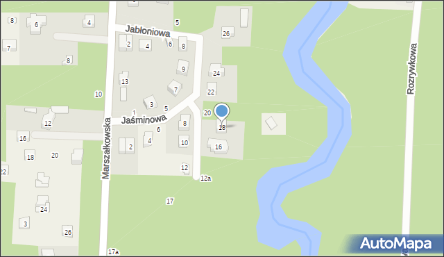 Grotniki, Jaśminowa, 18, mapa Grotniki