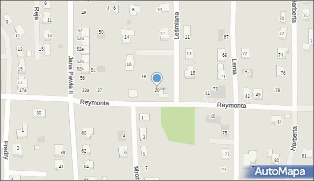 Gryfino, Jana Pawła II, 54b, mapa Gryfino