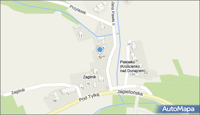 Grywałd, Jana Pawła II, 5a, mapa Grywałd