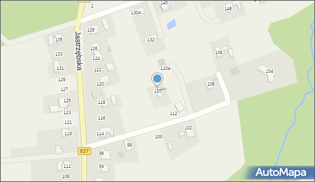 Hażlach, Jastrzębska, 110, mapa Hażlach