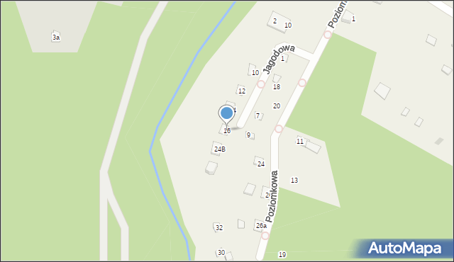 Hutki-Kanki, Jagodowa, 16, mapa Hutki-Kanki