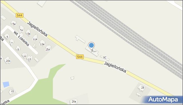 Iłowo-Osada, Jagiellońska, 9B, mapa Iłowo-Osada