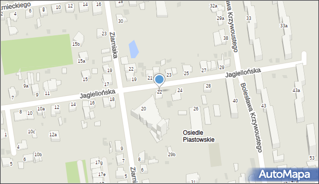 Inowrocław, Jagiellońska, 22, mapa Inowrocławia