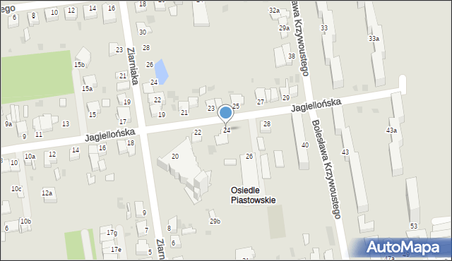 Inowrocław, Jagiellońska, 24, mapa Inowrocławia