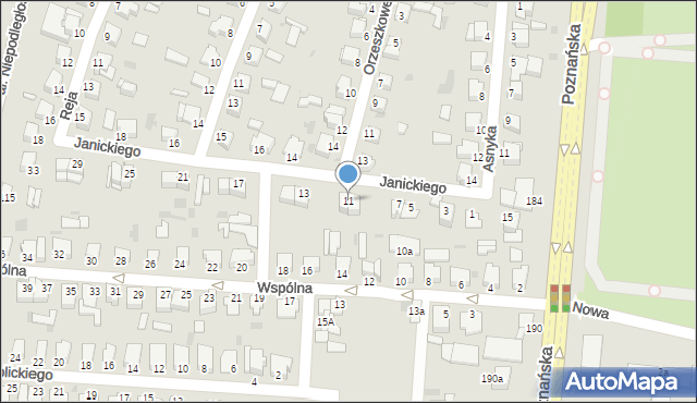 Inowrocław, Janickiego Klemensa, 11, mapa Inowrocławia