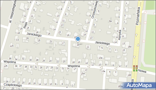 Inowrocław, Janickiego Klemensa, 13, mapa Inowrocławia