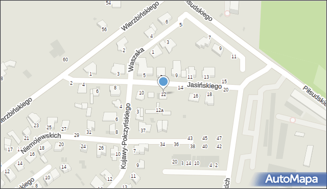 Inowrocław, Jasińskiego Jakuba, 12, mapa Inowrocławia