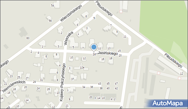 Inowrocław, Jasińskiego Jakuba, 14, mapa Inowrocławia