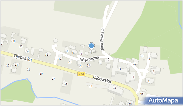 Iwanowice Włościańskie, Jana Pawła II, 7, mapa Iwanowice Włościańskie