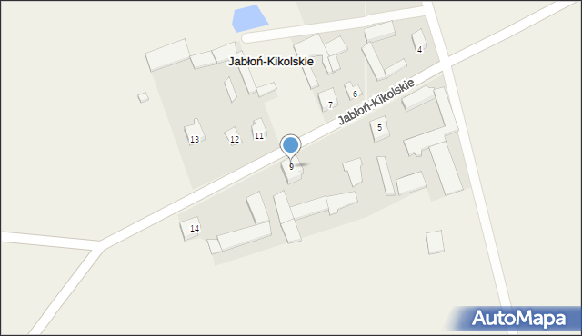 Jabłoń-Kikolskie, Jabłoń-Kikolskie, 9, mapa Jabłoń-Kikolskie
