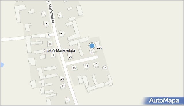 Jabłoń-Markowięta, Jabłoń-Markowięta, 11, mapa Jabłoń-Markowięta