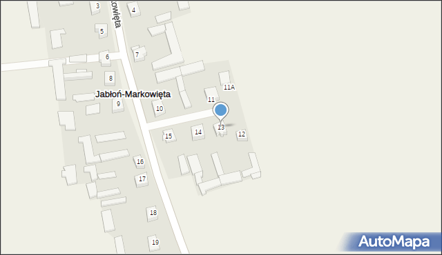 Jabłoń-Markowięta, Jabłoń-Markowięta, 13, mapa Jabłoń-Markowięta