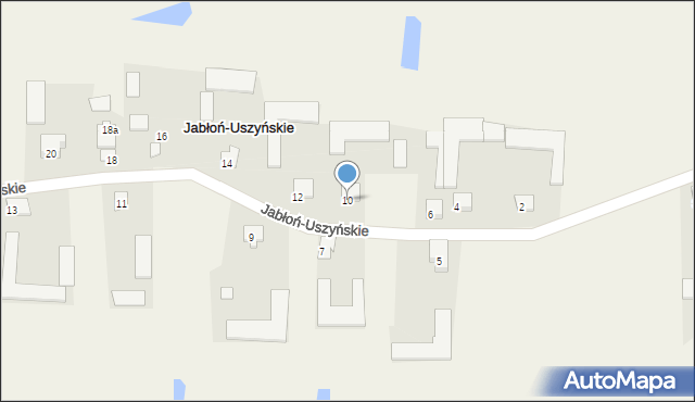 Jabłoń-Uszyńskie, Jabłoń-Uszyńskie, 10, mapa Jabłoń-Uszyńskie