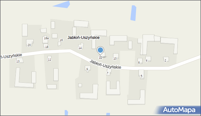 Jabłoń-Uszyńskie, Jabłoń-Uszyńskie, 12, mapa Jabłoń-Uszyńskie