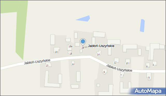 Jabłoń-Uszyńskie, Jabłoń-Uszyńskie, 16, mapa Jabłoń-Uszyńskie