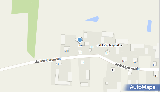 Jabłoń-Uszyńskie, Jabłoń-Uszyńskie, 18a, mapa Jabłoń-Uszyńskie