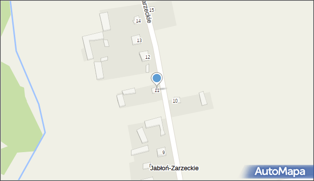 Jabłoń-Zarzeckie, Jabłoń-Zarzeckie, 11, mapa Jabłoń-Zarzeckie