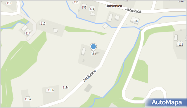 Jabłonica, Jabłonica, 113, mapa Jabłonica