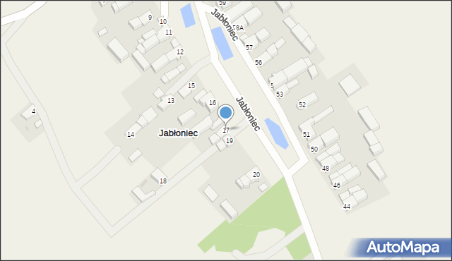 Jabłoniec, Jabłoniec, 17, mapa Jabłoniec