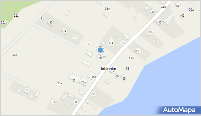 Jabłonka, Jabłonka, 76, mapa Jabłonka