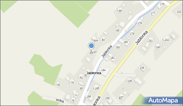 Jabłonka, Jabłonka, 83, mapa Jabłonka