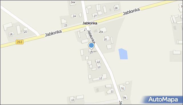 Jabłonka, Jabłonka, 15, mapa Jabłonka