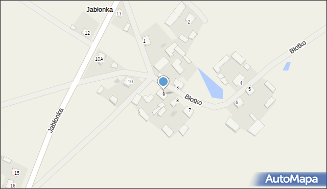 Jabłonka, Jabłonka, 9, mapa Jabłonka