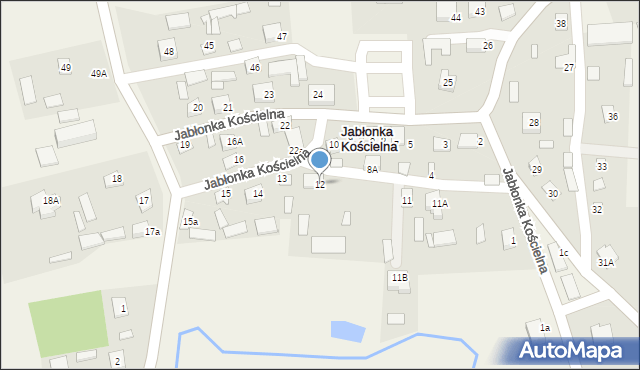 Jabłonka Kościelna, Jabłonka Kościelna, 12, mapa Jabłonka Kościelna