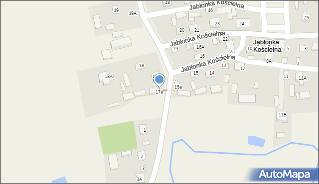 Jabłonka Kościelna, Jabłonka Kościelna, 17a, mapa Jabłonka Kościelna