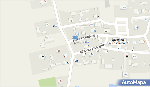 Jabłonka Kościelna, Jabłonka Kościelna, 19A, mapa Jabłonka Kościelna