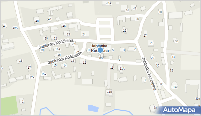 Jabłonka Kościelna, Jabłonka Kościelna, 8A, mapa Jabłonka Kościelna