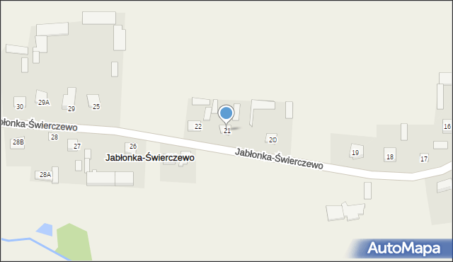 Jabłonka-Świerczewo, Jabłonka-Świerczewo, 21, mapa Jabłonka-Świerczewo