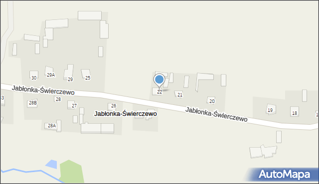 Jabłonka-Świerczewo, Jabłonka-Świerczewo, 22, mapa Jabłonka-Świerczewo