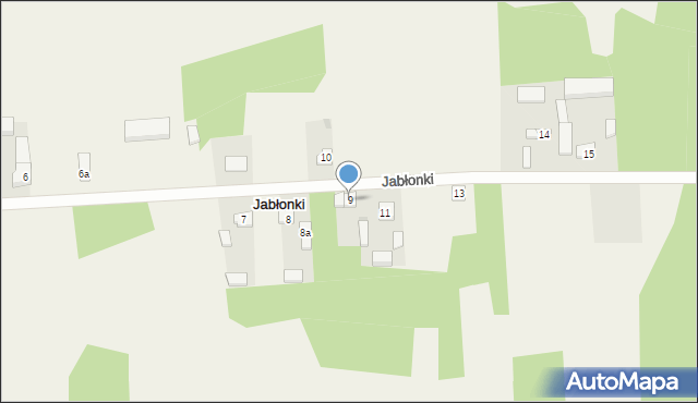 Jabłonki, Jabłonki, 9, mapa Jabłonki