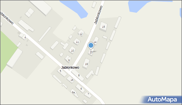 Jabłonkowo, Jabłonkowo, 13, mapa Jabłonkowo