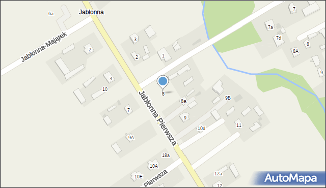 Jabłonna Druga, Jabłonna Druga, 8, mapa Jabłonna Druga