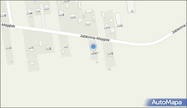 Jabłonna-Majątek, Jabłonna-Majątek, 110C, mapa Jabłonna-Majątek