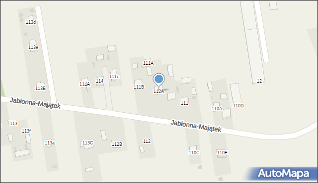 Jabłonna-Majątek, Jabłonna-Majątek, 112A, mapa Jabłonna-Majątek