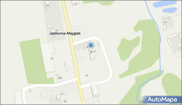 Jabłonna-Majątek, Jabłonna-Majątek, 15, mapa Jabłonna-Majątek