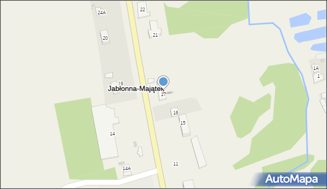 Jabłonna-Majątek, Jabłonna-Majątek, 17, mapa Jabłonna-Majątek