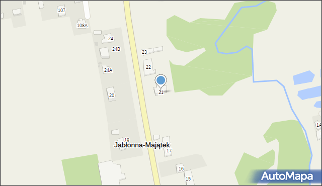 Jabłonna-Majątek, Jabłonna-Majątek, 21, mapa Jabłonna-Majątek