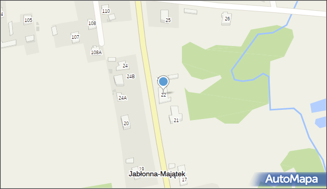 Jabłonna-Majątek, Jabłonna-Majątek, 22, mapa Jabłonna-Majątek